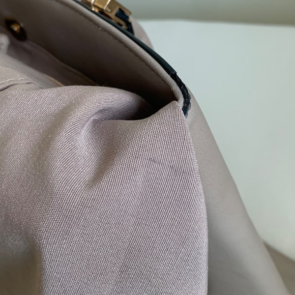 Aldo Taupe and Gold Hardware Large Tote Work Office Bag Purse (GUC) - Picture 12 of 16